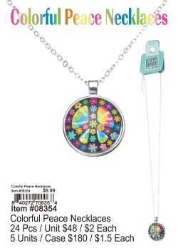 Colorful Peace Necklaces